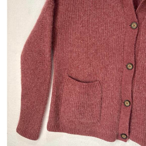 Garnet Hill 100% Cashmere Ida Cardigan Button Front Knit Sweater Medium - Picture 6 of 13